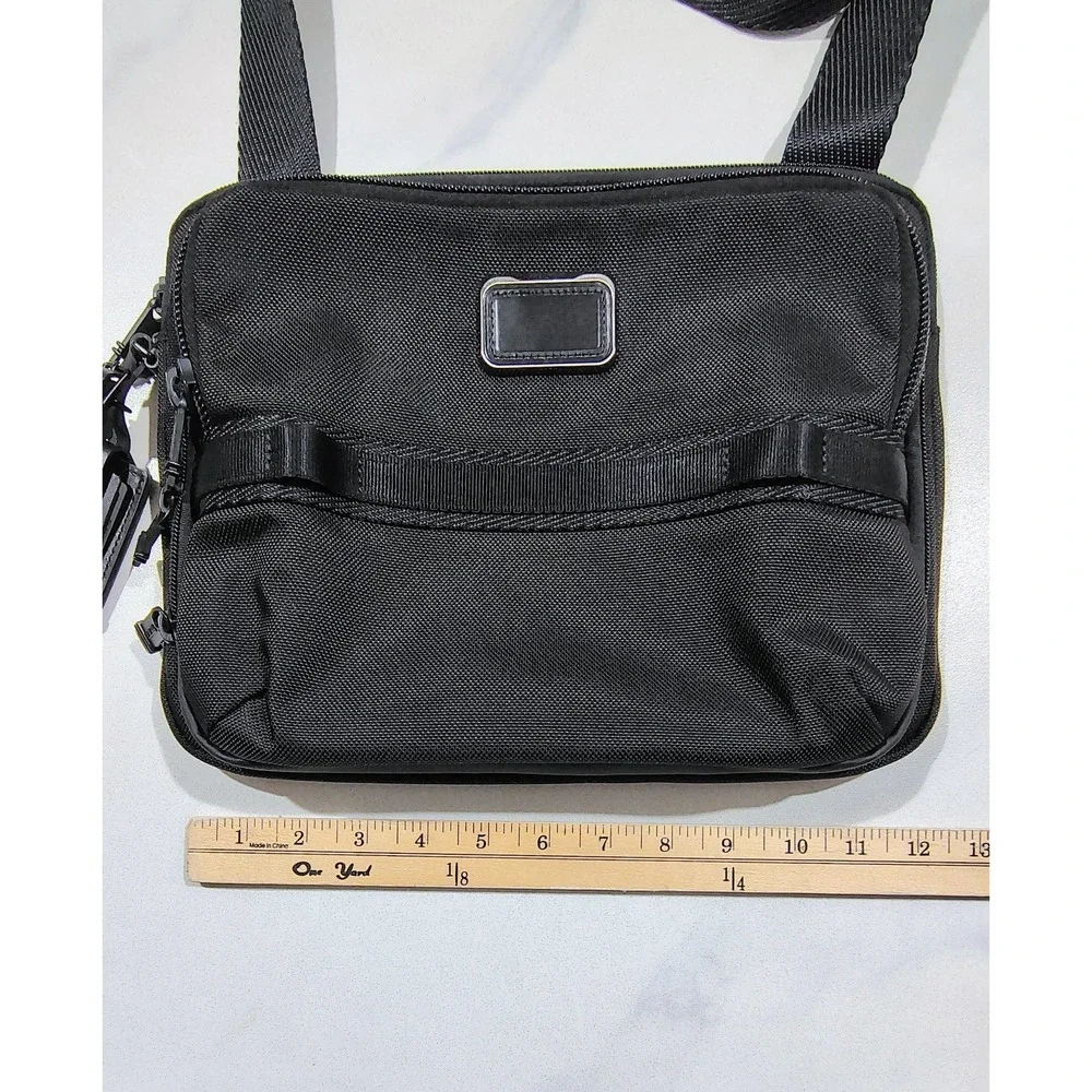 Tumi Alpha Bravo Service Crossbody Bag Black Ballistic Nylon Mens 232796D Bag